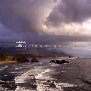 Rainbow from Ecola Point