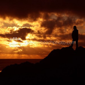 Woman’s Silhouette at Sunset