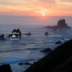 Sun Down Over Arch Rock
