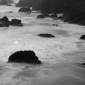 Tide and Rock in Black and White