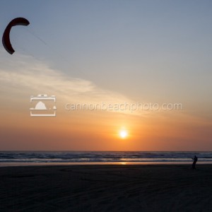 Kite Boarding at Sunset