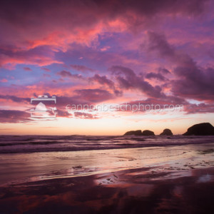 Purple Skies in Cannon Beach, Oregon