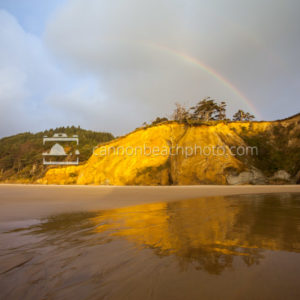 Rainbow Over Hug Point Cliffs