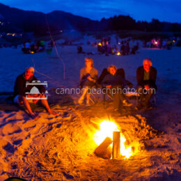 Beach Bonfire Group, Evening Time