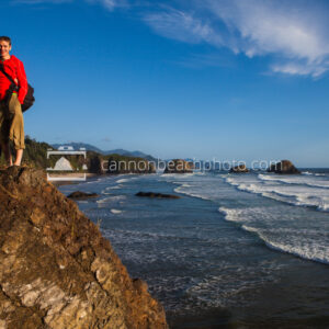 Couple Smiling at Ecola State Park