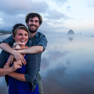 Couple Smiling in Cannon Beach 3