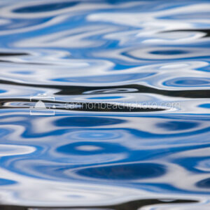 Blue and White Water Abstract