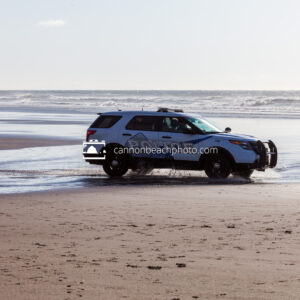Cannon Beach Police on the Beach 1