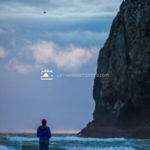 Woman Watching Sunset at the Needles 4