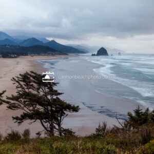 View South into Cannon Beach in April