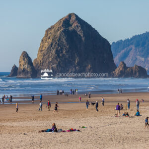 Busy Beach on a Spring Day in Cannon Beach 2