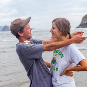 Playful Young Couple at Crescent Beach 6