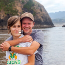 Young Couple Portrait at Crescent Beach 1